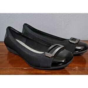 Anne Klein AK Sport Uplift2 Ballet Shoes Black Size 7M Classic Casual Buckle